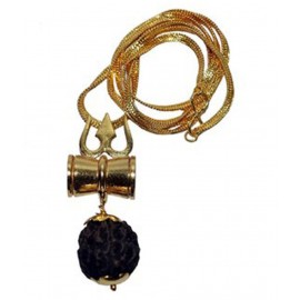 Banarascrafts Trishul Damru Locket Pendent Shiv Shakti Kawach Yantra Locket With Gold Plated Chain Gifts Banarascrafts Trishul Damru Locket Pendent Shiv Shakti Kawach Yantra Locket With Gold Plated Chain Gifts