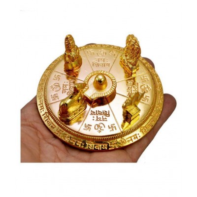 Bansiwal Gold Plated Shiv Parivar with Shivling Shri Kartik Shri Ganesh MATA Parvati and Shri Nandi Brass Yantra  (Pack of 1)