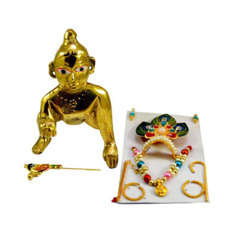 Bansiwal Laddu Gopal Brass Idol