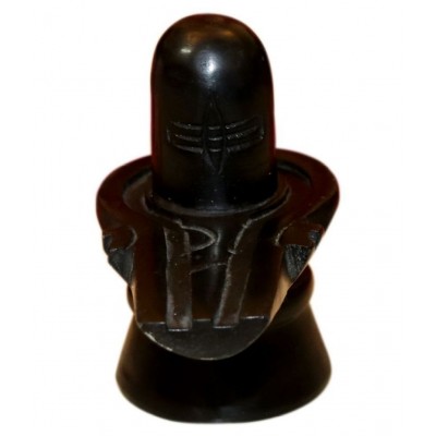 Bansiwal Shivling Murti Idol Marble Figurine, Black Decorative Showpiece - 7.6 cm  (Marble, Black)