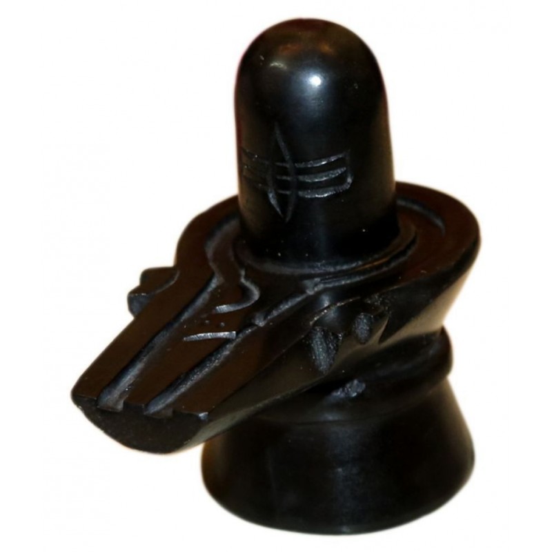 Bansiwal Shivling Murti Idol Marble Figurine, Black Decorative Showpiece - 7.6 cm  (Marble, Black)