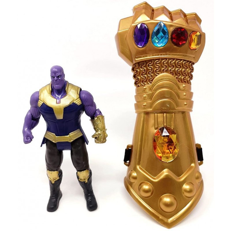 Battling Super Amazing Infinity Gauntlet Toy Set with Super Villain Thanos for Kids Play