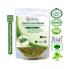 BeSure Green Coffee Beans Decaffeinated Unroasted Arabica 250 gm Unflavoured Single Pack