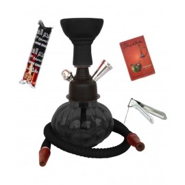 Being Nawab Black 22 cm Glass Table Hookah - Pack of 1