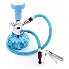 Being Nawab Blue 20 cm Glass Table Hookah