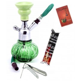 Being Nawab Green 22 cm Glass Table Hookah - Pack of 1