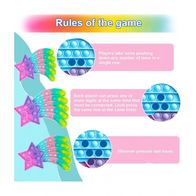 Best Baby gift Pack of 1 - Star Shape Pop Bubble, Fidget Popping Sounds Toy, BPA Free Silicone, Push Bubbles Toy for Autism Stress Reliever, Sensory Toy Pop It Toy