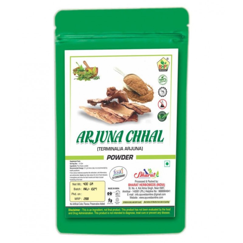 Bhpi Bharat Arjuna Chaal | Bark Churan | Terminalia Powder 400 gm Pack Of 1