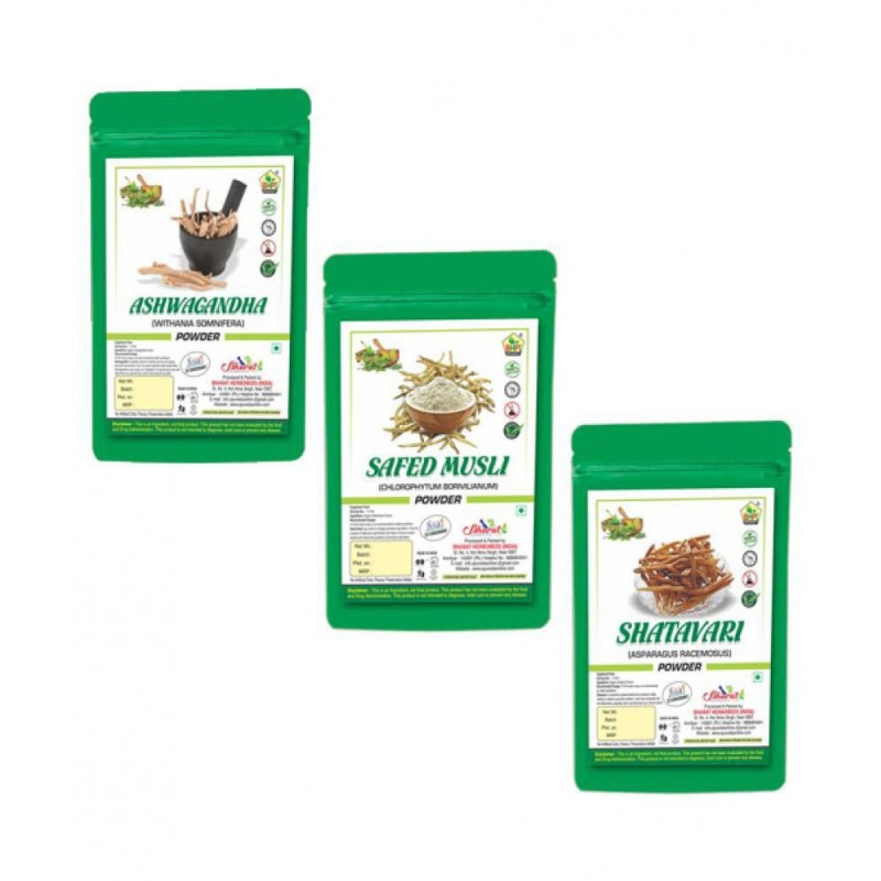 Bhpi Bharat Ashwagandha | Safed Musli | Shatavari Powder 300 gm