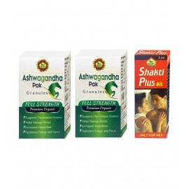 Bhpi Bharat Ashwagandha Pak + Shakti Plus Oil 5ml Powder 200 gm