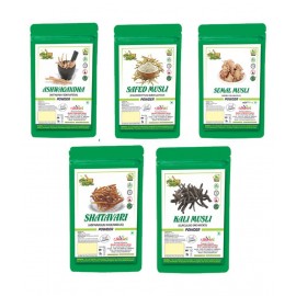 Bhpi Bharat Ashwagandha Safed Kali Semal Shatavari Powder 500 gm