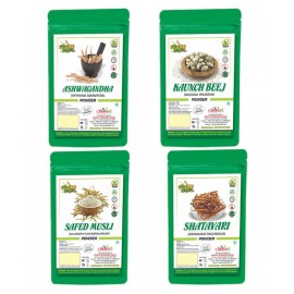Bhpi Bharat Ashwagandha Safed Musli Shatavari Kaunch Powder 400 gm