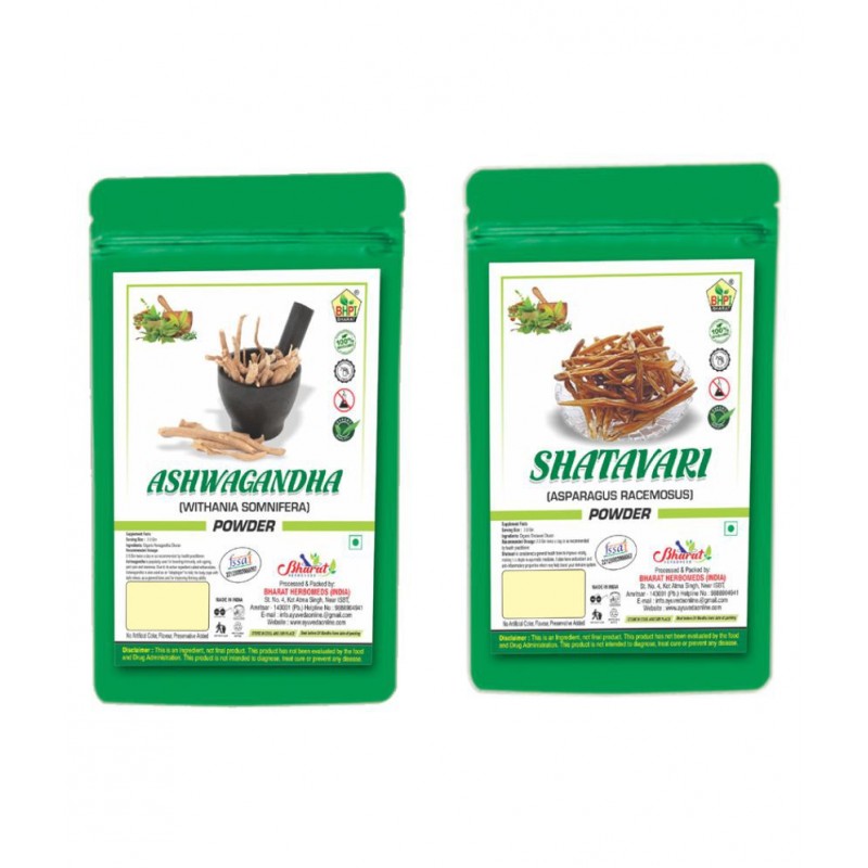 Bhpi Bharat Ashwagandha and Shatavari 100gm Each Powder 200 gm