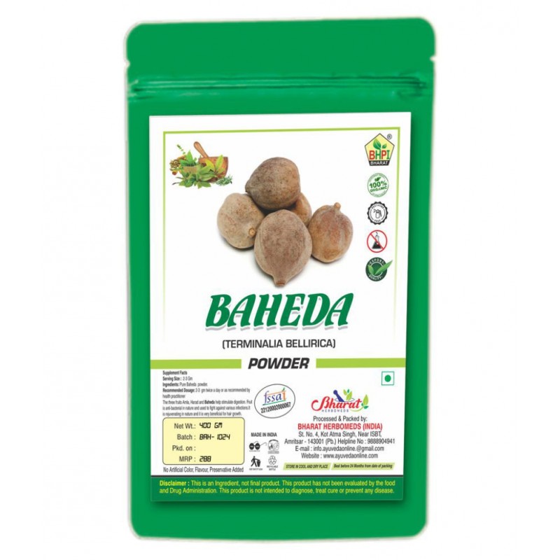Bhpi Bharat Baheda | Terminalia Belerica Powder 400 gm Pack Of 1