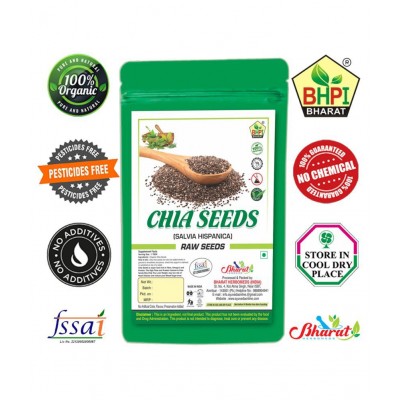 Bhpi Bharat Chia Pumpkin Sunflower Flax Seeds Combo Raw Herbs 400 gm