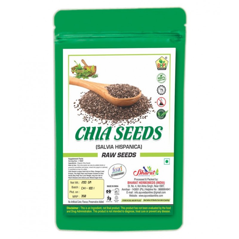Bhpi Bharat Chia Seeds Raw Seeds Raw Herbs 500 gm Pack Of 1