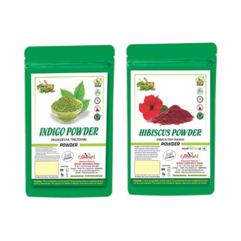 Bhpi Bharat Indigo & Hibiscus Combo 100gm Each Powder 200 gm