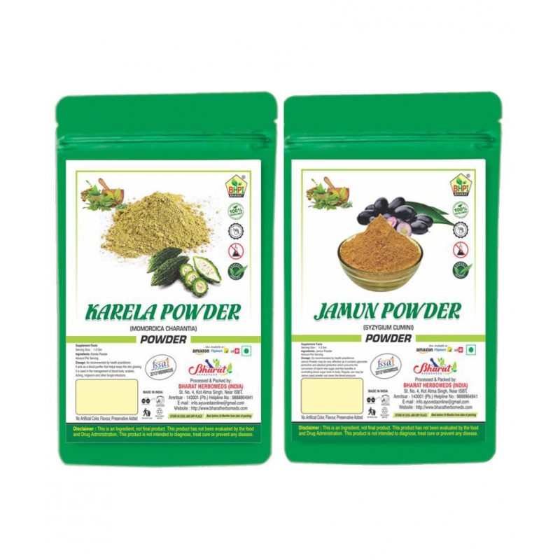 Bhpi Bharat Karela & Jamun | Combo Pack | 200gm Each Powder 400 gm