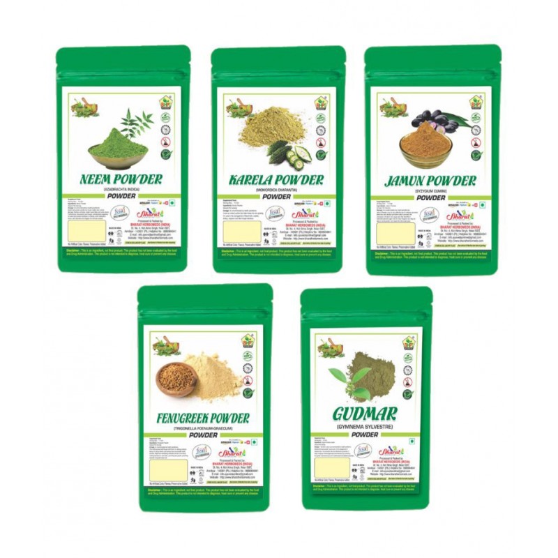 Bhpi Bharat Neem Karela Jamun Fenugreek Gudmar Combo Powder 500 gm