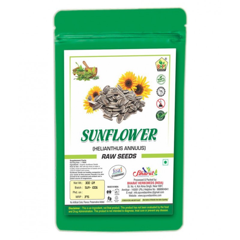Bhpi Bharat Sunflower Seeds For Eating | Weight Loss Raw Herbs 300 gm