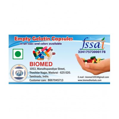 BioMed Empty Capsules 0 Green/White Capsule 500 no.s Pack Of 1