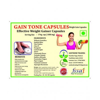 BioMed GAIN TONE CAPSULES Pack of 3 270 no.s Weight Gainer Tablets Pack of 3