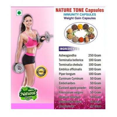 BioMed Nature Tone capsules ( Immunity & Weight Gain) 180 no.s Unflavoured Pack of 2