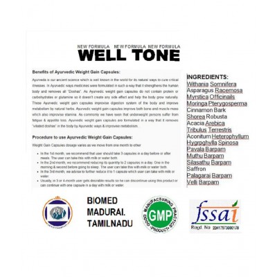 BioMed WELL TONE weight gain 90 no.s Unflavoured