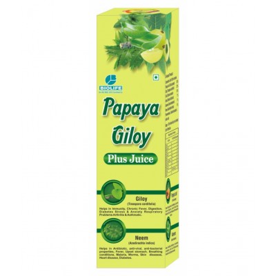 Biolife Technologies Giloy papaya plus Liquid 700 ml Pack of 3