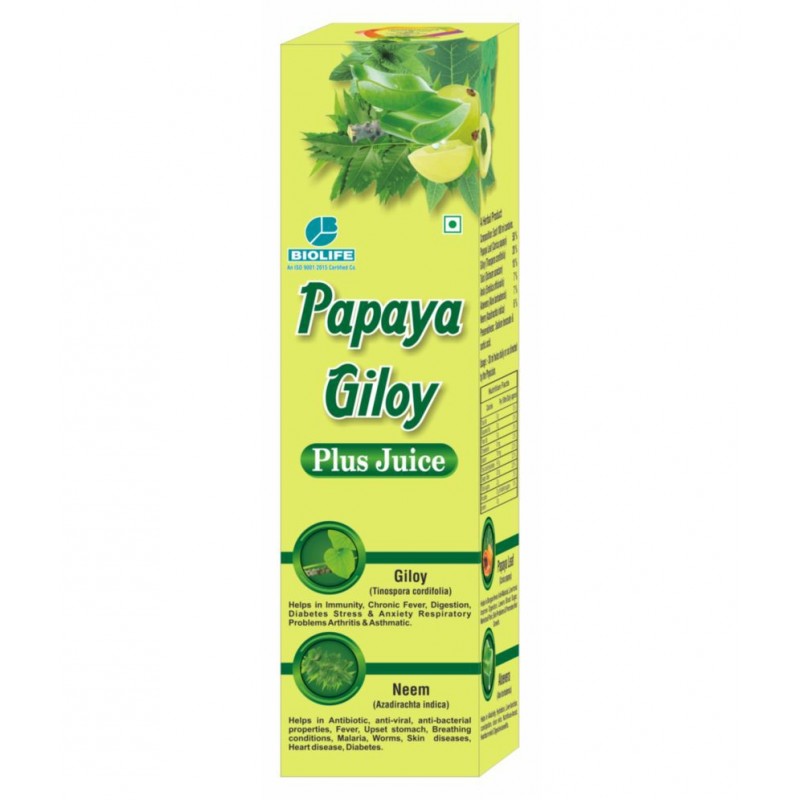 Biolife Technologies Giloy papaya plus Liquid 700 ml Pack of 3