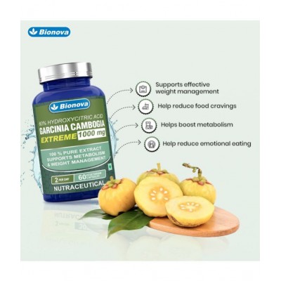 Bionova Garcinia Cambogia Extreme Capsules for Weight Loss 60 no.s Unflavoured