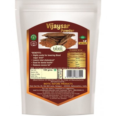 Biotic Vijaysar Powder Powder 400 gm