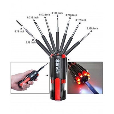 Bizinto-8 in 1 multi portable screwdriver tools set with flashlight torch