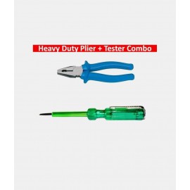 Bizinto Heavy Duty Plier & Tester Combo - Assorted Color