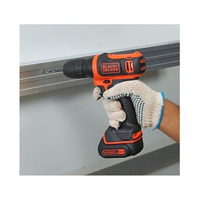 Black & Decker - BDCD12 100W 9 mm Cordless Drill Machine with Bits