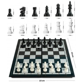 Black & White Magnetic Chess Set for All Ages Black & White Magnetic Chess Set for All Ages