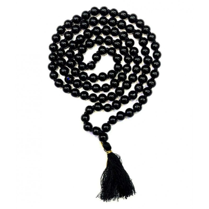 Black Agate Mala/Black Hakik Mala/हकीक माला, hakik mala Black 108, hakik mala Stone Sulemani Gemstone,Kali Hakik Mala