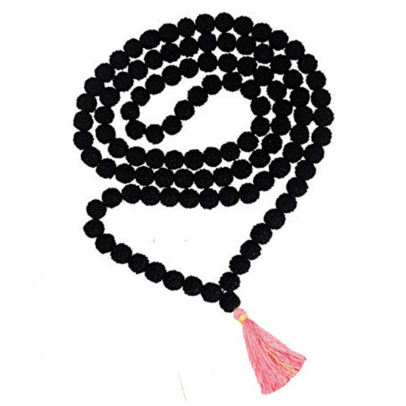 Black Rudraksha Mala 6-7mm Beads- 108+1 Beads Japa/Mala 100% Natural Black Rudraksha Mala 6-7mm Beads- 108+1 Beads Japa/Mala 100% Natural