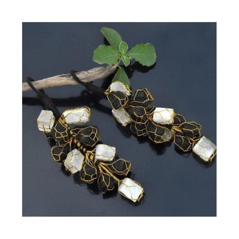 Black Tourmaline With White Selenite Door And Car Hanging