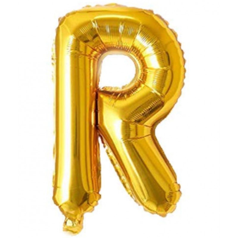 Blooms  Unique Alphabet Foil Balloon -R (Golden)