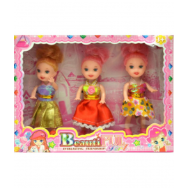 Blooms Event   Pack of 3 Beautiful Cute Classy Fashion Doll with Movable Hands and Legs for Babies Girls & Kids