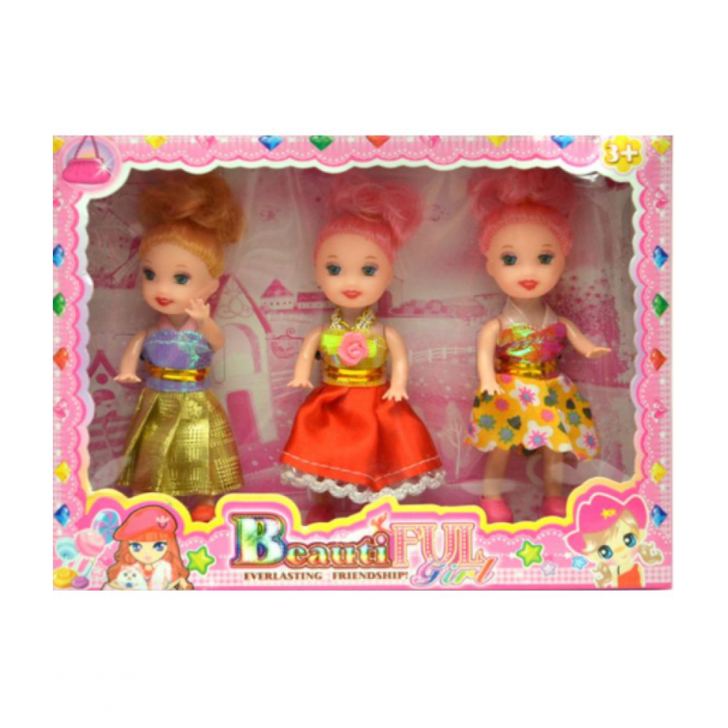 Blooms Event   Pack of 3 Beautiful Cute Classy Fashion Doll with Movable Hands and Legs for Babies Girls & Kids