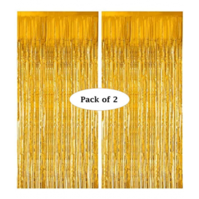 Blooms Event  Golden   Haldi Ceremony Decoration Items Golden Foil Letters, Hearts, Balloons and Curtains | 62 Pcs Party Decoration for Marriage