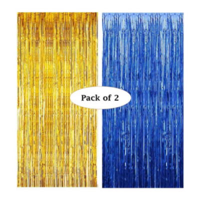 Blooms Event  Haldi Ceremony Decoration Items of Golden Foil Letters, Hearts, Balloons and Curtains | 62 Pcs Party Decoration for Marriage