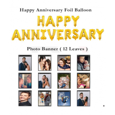 Blooms Event  Happy Anniversary (Golden)+Photo banner