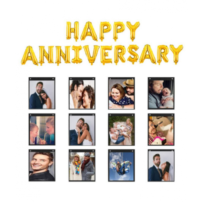 Blooms Event  Happy Anniversary (Golden)+Photo banner