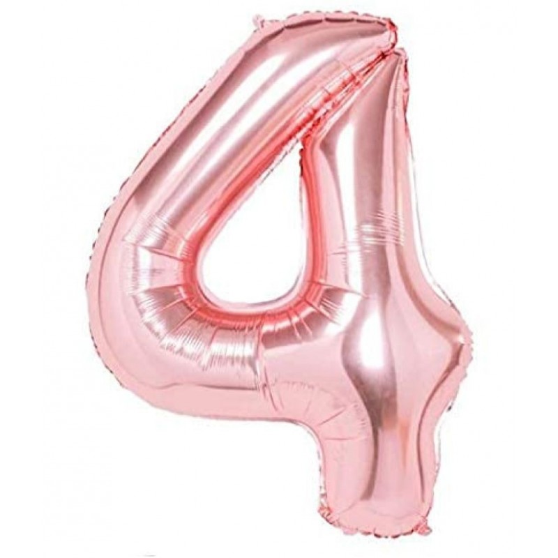 Blooms Event Numbers Foil Balloon 16" Inch -(Pack of one Unit) Rose Gold (Rose Gold-4)