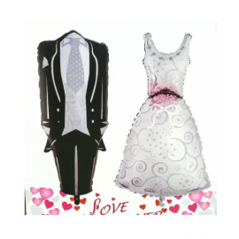 Blooms Event Perfect couple Dress foil Balloon