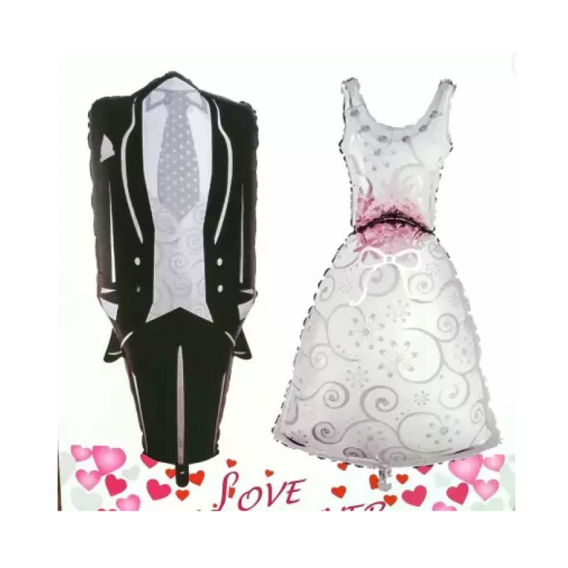 Blooms Event Perfect couple Dress foil Balloon