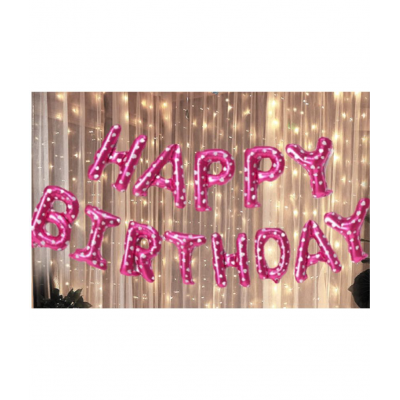 Blooms Magic birthday combo happy Birthday Foil Balloon + Star Shape foil + Mettalic Balloon and free Magic Candle